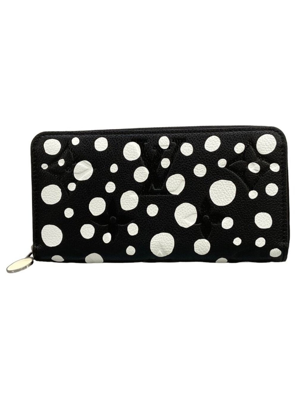 Louis Vuitton Wallet Yayoi Kusama LV YK Zippy Noir Blanc Leather Cowhide